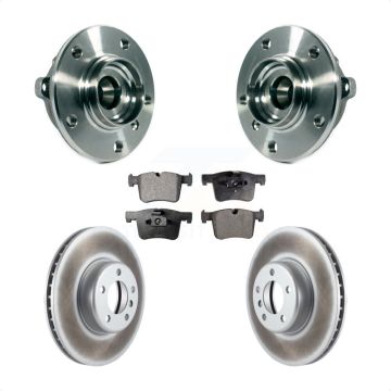 Front Hub Bearing Assembly Coated Disc Brake Rotors And Pads Kit For BMW 335i xDrive GT KBB-113757