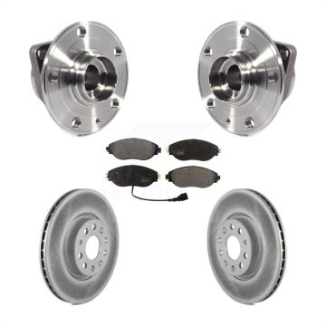 Front Hub Bearing Coat Brake Rotor Pad Kit For 15 Volkswagen GTI With Performance Package KBB-113762