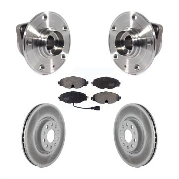 Front Hub Bearing Coat Brake Rotor Pads Kit For Volkswagen Taos GTI Golf Alltrack Audi A3 KBB-113763