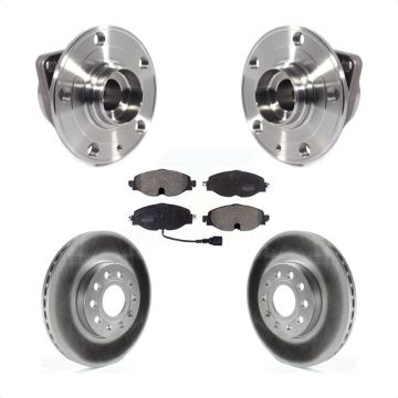 Front Hub Bearing Coat Brake Rotor Pad Kit For Volkswagen Jetta Taos Golf SportWagen Audi KBB-113764