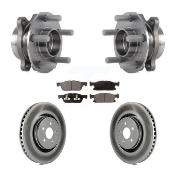 Front Hub Bearing Assembly Coated Brake Rotor Pads Kit For Ford Edge Lincoln Nautilus MKX KBB-113767