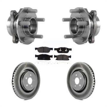 Front Hub Bearing Coated Disc Brake Rotor Pad Kit For Ford Fusion Lincoln MKZ Continental KBB-113768