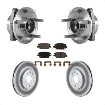 Front Hub Bearing Assembly Coated Brake Rotor & Pads Kit For Chevrolet Cruze Volt Bolt EV KBB-113769