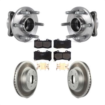 Front Hub Bearing Assembly Coat Brake Rotor Pad Kit For Chevrolet Colorado GMC Canyon 4WD KBB-113787