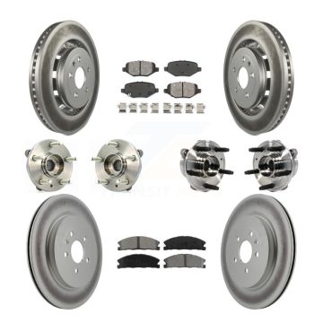 Front Rear Hub Bearing Coat Brake Rotor Pad Kit (10Pc) For Ford Taurus Police Interceptor KBB-113860