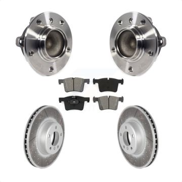 Front Hub Bearing Coated Brake Rotor Pad Kit For BMW 335i With 340mm Diameter KBB-113872