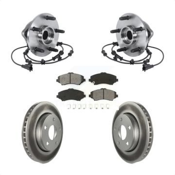 Front Hub Bearing Assembly Coated Disc Brake Rotors And Pads Kit For Jeep Wrangler JK KBB-113877