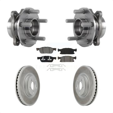 Front Hub Bearing Coat Brake Rotor Pads Kit For Ford Edge With 316mm Diameter KBB-113880