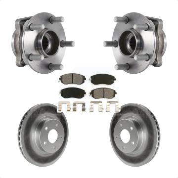 Front Hub Bearing Assembly Coated Disc Brake Rotors And Pads Kit For Subaru Impreza KBB-113882