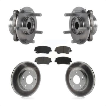 Front Hub Bearing Assembly Coated Disc Brake Rotors And Pads Kit For Hyundai Elantra KBB-113886