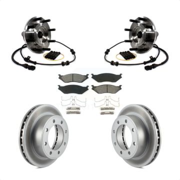 Front Hub Bearing Assembly Coat Brake Rotor Pad Kit For Ford F-450 Super Duty F-550 4 X 2 KBB-113893