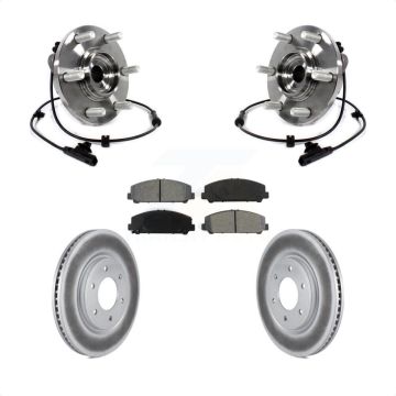 Front Hub Bearing Assembly Coat Brake Rotor Pads Kit For INFINITI QX80 Nissan Armada QX56 KBB-113894