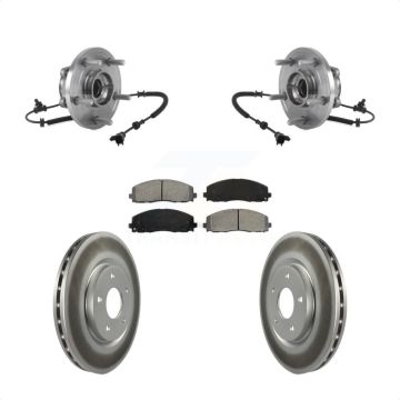 Front Hub Bearing Coated Brake Rotor Pads Kit For Chrysler Pacifica Grand Caravan Voyager KBB-113897