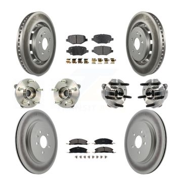 Front Rear Hub Bearing Coat Brake Rotor Pad Kit (10Pc) For Ford Taurus Police Interceptor KBB-113952