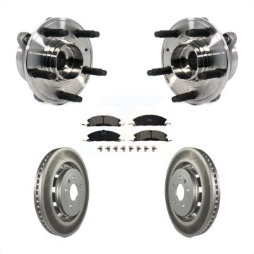Front Hub Bearing Coated Brake Rotor And Pad Kit For Ford Taurus Police Interceptor Sedan KBB-113966