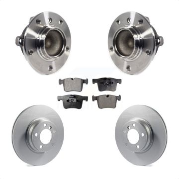 Front Hub Bearing Assembly Coated Disc Brake Rotor And Ceramic Pads Kit For BMW 328i 330e KBB-113968