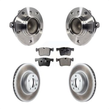 Front Hub Bearing Coated Brake Rotor Pad Kit For BMW 335i With 340mm Diameter KBB-113969