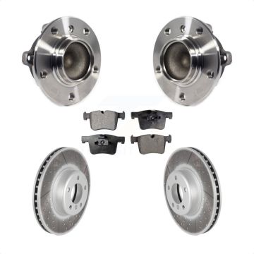 Front Hub Bearing Coated Brake Rotor Pad Kit For BMW 335i With 340mm Diameter KBB-113971