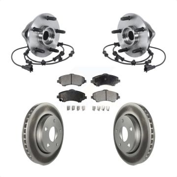 Front Hub Bearing Assembly Coated Disc Brake Rotors And Pads Kit For Jeep Wrangler JK KBB-113979