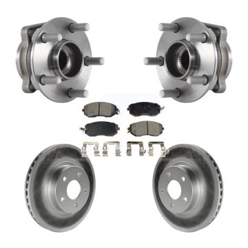 Front Hub Bearing Assembly Coated Disc Brake Rotor And Ceramic Pad Kit For Subaru Impreza KBB-113989