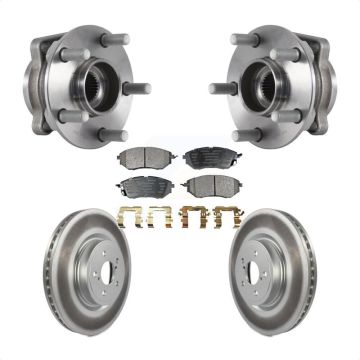 Front Hub Bearing Assembly Coated Disc Brake Rotors And Pads Kit For Subaru Forester 2.0L KBB-113992