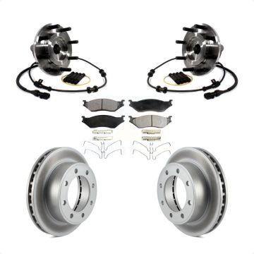 Front Hub Bearing Assembly Coat Brake Rotor Pad Kit For Ford F-450 Super Duty F-550 4 X 2 KBB-114002