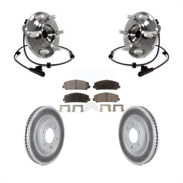 Front Hub Bearing Assembly Coat Brake Rotor Pads Kit For INFINITI QX80 Nissan Armada QX56 KBB-114003