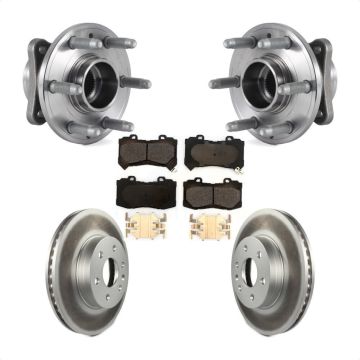 Front Hub Bearing Assembly Coat Brake Rotor Pad Kit For Chevrolet Colorado GMC Canyon 4WD KBB-114006