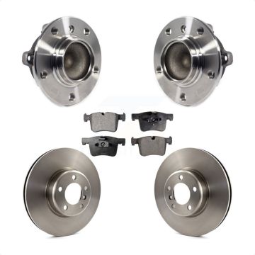 Front Hub Bearing Brake Rotor Pads Kit For 14-15 BMW 335i With 340mm Diameter KBB-114051