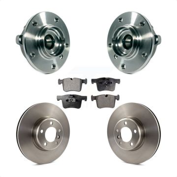 Front Hub Bearing Assembly Disc Brake Rotors And Pads Kit For BMW 335i xDrive GT KBB-114055