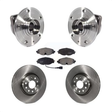 Front Hub Bearing Brake Rotor & Pads Kit For Volkswagen Taos GTI Golf Alltrack Audi A3 TT KBB-114059