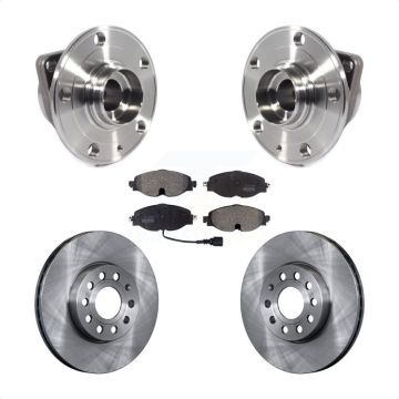 Front Hub Bearing Brake Rotor & Pad Kit For Volkswagen Jetta Taos Golf SportWagen Audi A3 KBB-114060