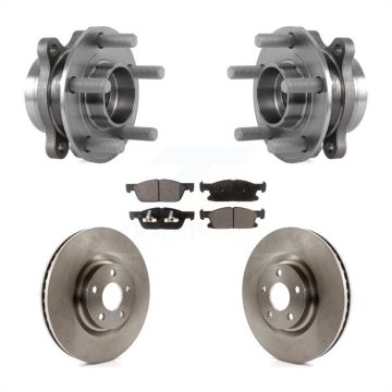 Front Hub Bearing Disc Brake Rotor Pads Kit For Ford Edge With 316mm Diameter KBB-114061