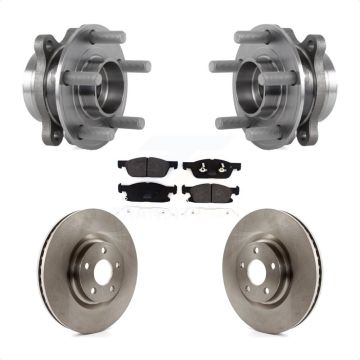 Front Hub Bearing Assembly Disc Brake Rotors And Pads Kit For Lincoln Continental KBB-114062