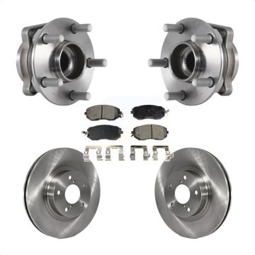 Front Hub Bearing Assembly Disc Brake Rotor And Semi-Metallic Pads Kit For Subaru Impreza KBB-114067
