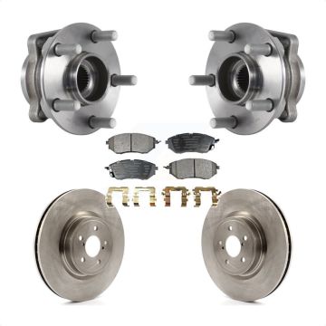 Front Hub Bearing Assembly Disc Brake Rotors And Pads Kit For Subaru Forester 2.0L KBB-114070