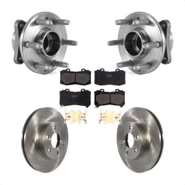 Front Hub Bearing Brake Rotor And Pad Kit For 2015-2020 Chevrolet Colorado GMC Canyon 4WD KBB-114086