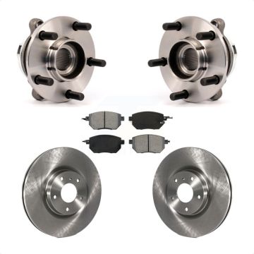 Front Hub Bearing Assembly Disc Brake Rotors And Semi-Metallic Pads Kit For Nissan Murano KBB-114090