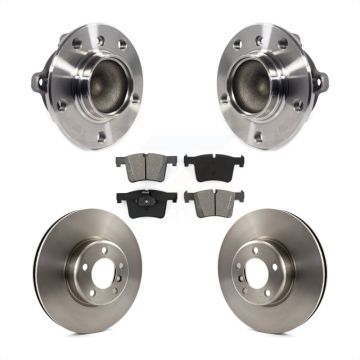 Front Hub Bearing Brake Rotor Pads Kit For 14-15 BMW 335i With 340mm Diameter KBB-114095
