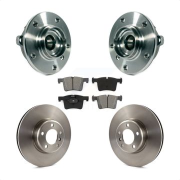 Front Hub Bearing Assembly Disc Brake Rotors And Pads Kit For BMW 335i xDrive GT KBB-114098