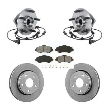 Front Hub Bearing Assembly Disc Brake Rotors And Pads Kit For Jeep Wrangler JK KBB-114099