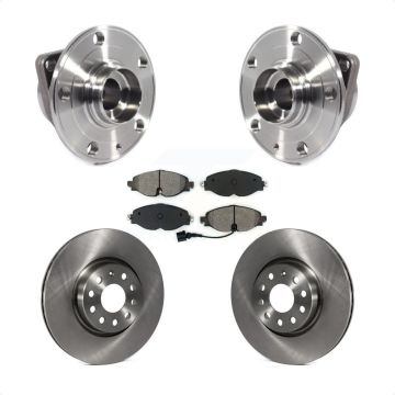Front Hub Bearing Brake Rotor & Pads Kit For Volkswagen Taos GTI Golf Alltrack Audi A3 TT KBB-114100