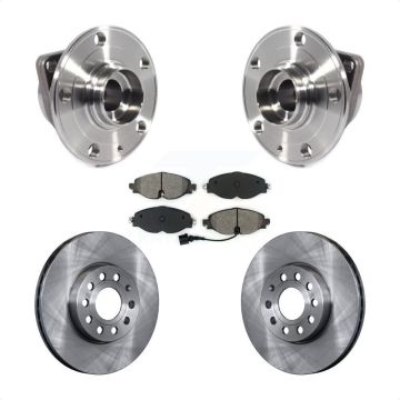 Front Hub Bearing Brake Rotor & Pad Kit For Volkswagen Jetta Taos Golf SportWagen Audi A3 KBB-114101