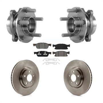 Front Hub Bearing Disc Brake Rotor Pads Kit For Ford Edge With 316mm Diameter KBB-114102