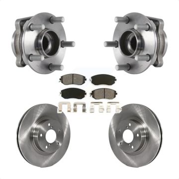 Front Hub Bearing Assembly Disc Brake Rotor And Semi-Metallic Pads Kit For Subaru Impreza KBB-114104