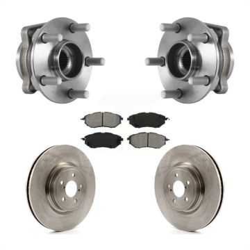 Front Hub Bearing Assembly Disc Brake Rotors And Pads Kit For Subaru Forester 2.0L KBB-114106