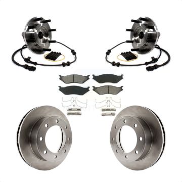 Front Hub Bearing Assembly Brake Rotor Pad Kit For 1999 Ford F-450 Super Duty F-550 4 X 2 KBB-114115
