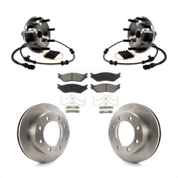 Front Hub Bearing Assembly Disc Brake Rotor Pad Kit For Ford F-450 Super Duty F-550 4 X 2 KBB-114116