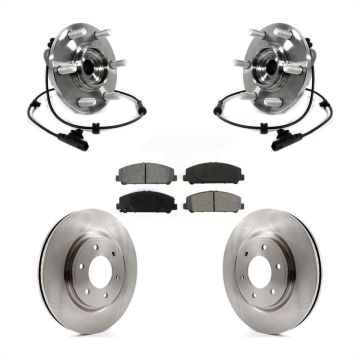 Front Hub Bearing Assembly Disc Brake Rotor Pads Kit For INFINITI QX80 Nissan Armada QX56 KBB-114119