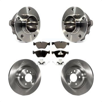 Front Hub Bearing Assembly Disc Brake Rotors And Ceramic Pads Kit For BMW 528i KBB-114124